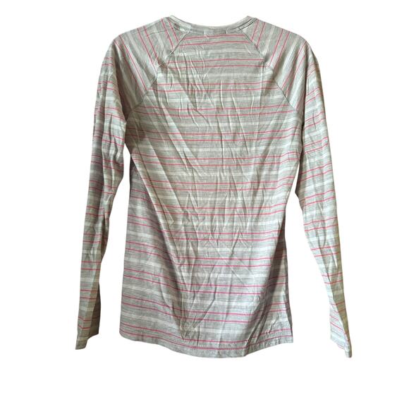 Smartwool Ash Heather Stripe Merino 150 Baselayer Long Sleeve Shirt EUC Size M - Picture 2 of 7